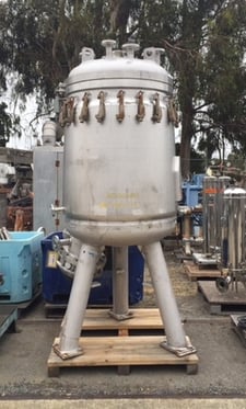120 sq.ft. Schenk, Centrifugal Pressure Leaf Filter, (23) 32" diameter Plates, 265 gallon vessel, 12"
