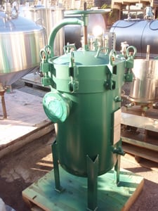 30 sq.ft. Commercial Filters #SB31-3FK1, Pressure Leaf Filter, 18" diameter x 24" H vertical Carbon Steel