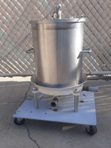 Columbia #C-12-D-1-316, Pressure Leaf Filter, 13" diameter x 16" H Stainless Steel vertical tank, (10) 12"