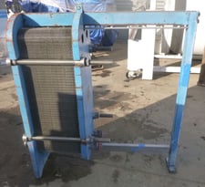 200 sq.ft., Cherry-Burrell, 217PBL, plate heat exchanger, (82) 10.5" W x 36" H Stainless Steel plates, 2"