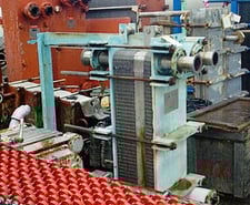 312 sq.ft., APV, SR35-T, plate type heat exchanger, (52) 15" x 44" Stainless Steel plates