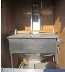 10 cu.ft. Omega, Bulk Hopper, Stainless Steel, 2' x 35.5" x 12" Hopper, 3' cone bottom, 9.5" x 76" tall