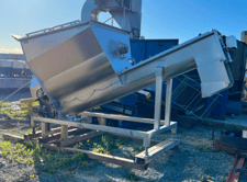 50 cu.ft. Hopper w/inclined auger discharge, Stainless Steel, 10" diameter Auger, 153" L x 48" width x 85" H