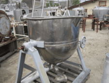 150 gallon Kettle, Stainless Steel, 35" diameter x 38" deep, 3" diameter Bottom Discharge (2 available)