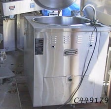 40 gallon Cleveland #KGM-40, Cooking Kettle, Stainless Steel, gas fired, 26" diameter x 24" deep, 2" diameter