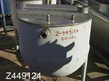 60 gallon Groen/Dover, Kettle, Carbon Steel 33" diameter x 28" deep, 1" diameter Center bottom discharge, 38"