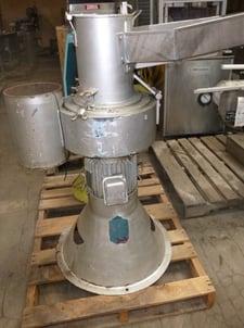 Cutler-Hammer Mill, Herb Grinder/Pulverizer, 10" diameter x 4-1/4" H chamber, 17" L x 14" width x 2" H feed