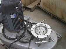 Inline Mixer, high shear, liquids type, 2' x 40" x 32" tall, 7" diameter Mill, 1/2" top inlet, 1/2" side