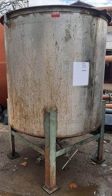 750 gallon 304 Stainless Steel Tank, OT/DB, 60" diameter x 60" straight side