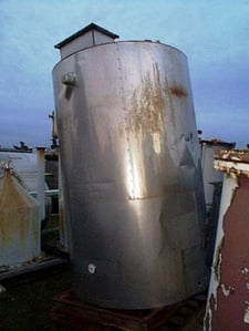 750 gallon Vertical Stainless Steel Tank, FB/FT, 54" diameter x 6' 6" high straight side