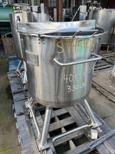 26 gallon Precision Stainless, Stainless Steel Jacketed Tank, 100 psi @ 300 to -20 deg F, 20" diameter x 22"