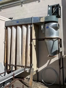 Oneida 7.5 HP Cyclone/Dust Collector, assorted dust pipe and fittings