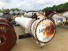 2291 sq.ft., 300 psi shell, 100 psi tube, FABSCO NH3, Carbon Steel, 450°F, 1982