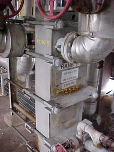 115 sq.ft., Super-Changer, plate exchanger, 150 psi, 300°F, (36) plates, 1982