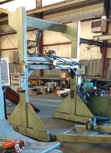 Holddown Roll for Uncoiler, Wean, 72" clearance between frames, free standing