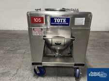Tote Systems, Stainless Steel Transfer Bins, 48" x 42" x 10", Bulk Material Tote, with Forklift Sleeves and