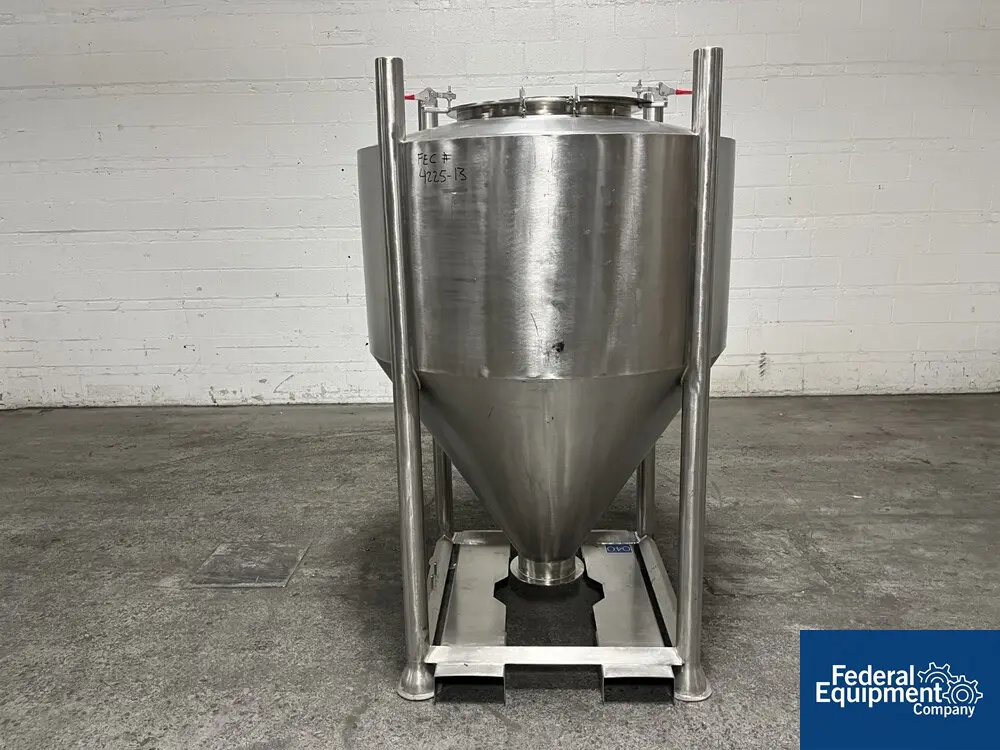 Storage Bin, Stainless Steel, 48" x 48" x 72"