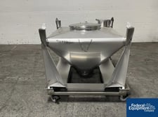 Matcon IBC Bin, Stainless Steel, 500 Liter, cone bottom, powder bin type