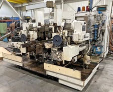6.25" x 46" Hey #3, automatic double ended facing & centering machine with automatic parts feed