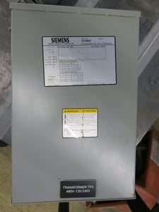 7.5 KVA 240/480 Primary, 120/240 Secondary, Siemens transformer, 3R, 1 year warranty