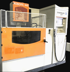 Charmilles #Robofil-440, CNC wire cutting Electrical Discharge Machine machine, chiller conveyor, 2001