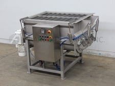 48 cu.ft. #MB-23-60, 304 Stainless Steel paddle mixer, dual shaft, pneumatic lifting safety grate, mounted on