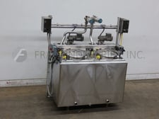 100 gallon Stainless Fabrication Inc., dual compartment 316 Stainless Steel insulated flavor tank, each