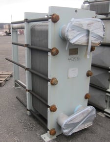 878 sq.ft., Tranter, 06-T16-UP-146, super changer plate exchanger, 150 psi, 200&deg;F, 1999