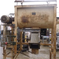 15 cu.ft. Foster-Wheeler Equipment, Paddle Mixer, Carbon Steel, 24" width x 48" L x 32" deep Trough, 10" x