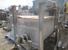 35 cu.ft. Paddle Mixer, Carbon Steel, 36" width x 58" L x 44" deep Trough, 3.5" shaft, 8" diameter Bottom