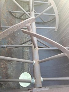 64 cu.ft. Ribbon Mixer, 36" diameter x 8' L, 1.5" x 1/4" outer & 1.5" x 3/16" inner Ribbons, 6" discharge