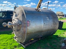 1500 gallon Walker Stainless Stainless, Stainless Steel Jacketed Reactor Tank, 6' diameter x 7' straight