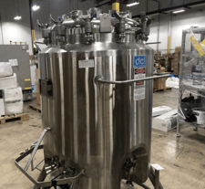 106 gallon DCI, Stainless Steel Reactor Vessel, 400 liter, 30" diameter x 40" straight side, 2 gallon jacket
