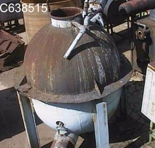 300 gallon Reactor, 4' diameter x 3' straight side high intensity Carbon Steel vessel, 10/15 HP