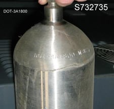 1 gallon Whitey, Tank, Stainless Steel, pressure cylinder, 1800 psi, 1/4" top & bottom fitting