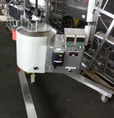 10 gallon Stainless Steel Jacketed Mix Tank, 14" diameter x 15" straight side tank, 1" diameter Discharge