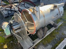 125 gallon Stainless Steel Tank, 24" diameter x 48" straight side x 24" deep cone bottom, 6" diameter