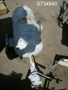 15 gallon Stainless Steel Receiving Tank, 12" diameter x 31" straight side, (2) 4" flange on side, 2"