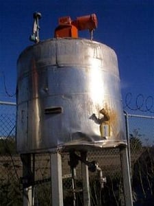 150 gallon Mix Tank, Stainless Steel, 36" diameter x 36" straight side, 1-3/4" center bottom outlet, (4) 63"