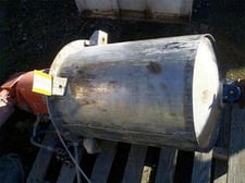 25 gallon Mix Tank, Stainless Steel, 18" diameter x 24" straight height, 2" center bottom outlet, 1/3 HP