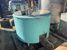 250 gallon Batch Pasteurizer Tank, Stainless Steel, jacketed, 49" diameter x 31" straight side