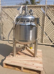 26 gallon Guangzhou Hundom Machinery, Jacketed Tank w/Hot oil Heater, 19.5" diameter x 21" deep Bowl, (2)