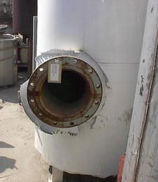 275 gallon 34" x 76", Carbon Steel Tank, 12" & 19" dia. flanged openings