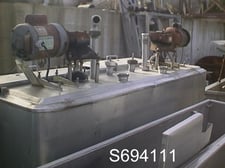 280 gallon Tank, Stainless Steel, twin compartment type, (2) 140 gallon, 29" x 27" x 43" deep compartments