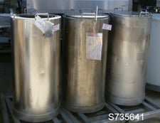40 gallon Stainless Steel Tank, 18" diameter x 36" straight side, 1/2" inlet/outlet