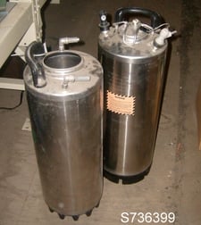5 gallon IMI Conelius Inc., S.S Tank, 9.5" diameter x 20" straight side, 130 psi liquid (2 available)