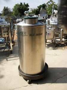50 gallon, 20" x 36", MVE #XLC360HE, Stainless Steel Cryogenic Storage System, 20" diameter x 36" straight