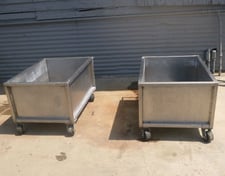 Image for 50 gallon Stainless Steel Rectangular Tank, 36" L x 24" width x 17" deep, 2" NPT side bottom discharge (2 available)