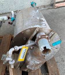 50 gallon Stainless Steel Agitated Tank, 24" diameter x 30" straight side, 2" diameter Center bottom outlet