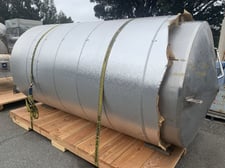 1300 gallon Stainless Steel Insulated Tank, 60" diameter x 10' straight side, 1" diameter Center bottom